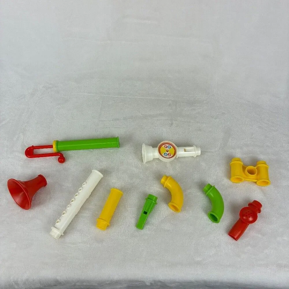 Fisher-Price Crazy Combo Horn Set 804 Complete Vintage Toy w Case